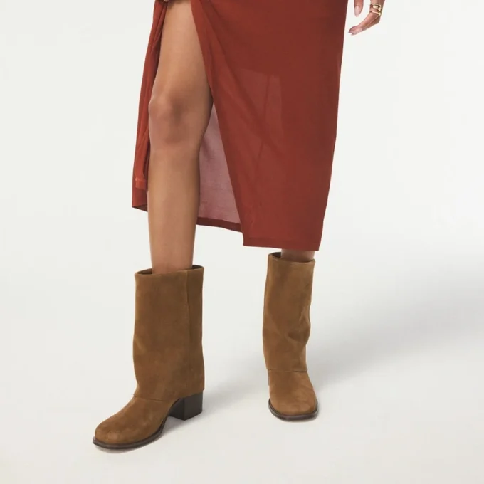Bota de tobillo Nolya, tacón de bloque Bota de tobillo Nolya, tacón de bloque