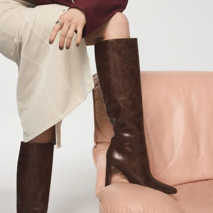 Bota hasta la rodilla Elyne-wc, pantorrilla ancha Bota hasta la rodilla Elyne-wc, pantorrilla ancha