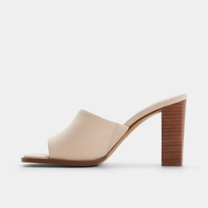 Mule con tacón Re-sophia, tacón grueso