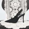 Tacón Hennie Slingback, tacón de aguja Tacón Hennie Slingback, tacón de aguja
