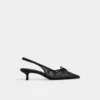 Zapatos de tacón con talón abierto Azaro, tacón bajo Zapatos de tacón con talón abierto Azaro, tacón bajo