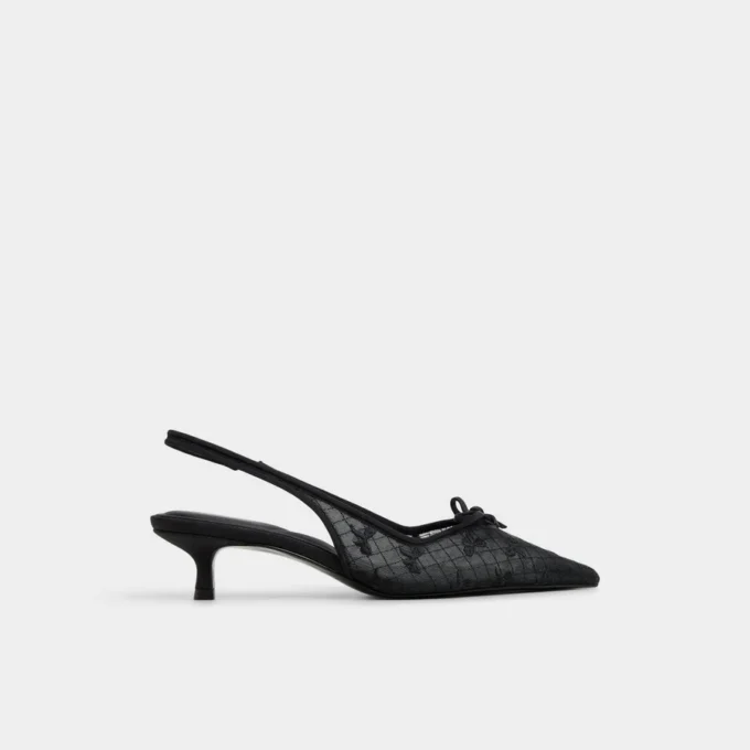 Zapatos de tacón con talón abierto Azaro, tacón bajo Zapatos de tacón con talón abierto Azaro, tacón bajo