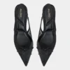Zapatos de tacón con talón abierto Azaro, tacón bajo Zapatos de tacón con talón abierto Azaro, tacón bajo